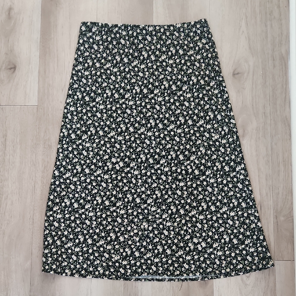 Rachel Zoe Black Floral Skirt